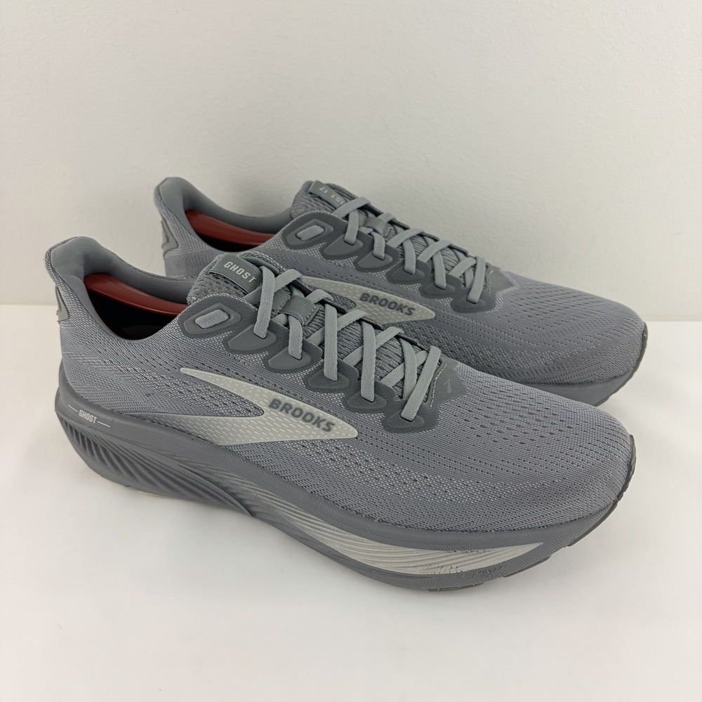 Brooks Ghost 17 Gray Running Shoes Men's Size 10.5 D Athletic Walking Chic